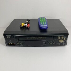 Sharp VCR 4-Head Hi-Fi Stereo VC-H813U VHS Recorder w/ Remote + Cables - TESTED